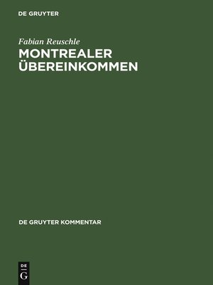 cover image of Montrealer Übereinkommen